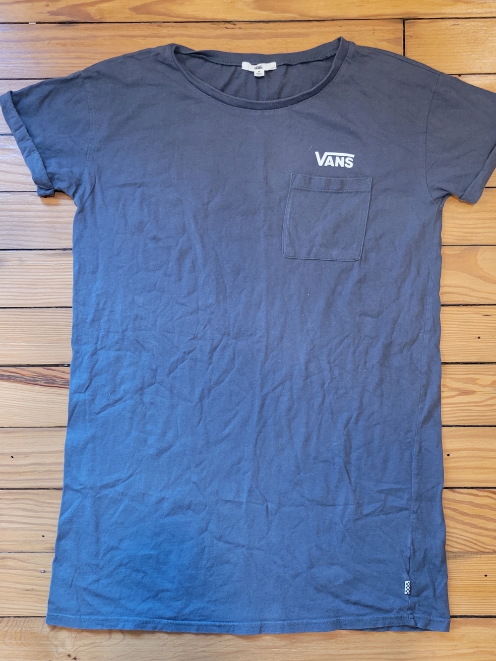 Vans Women's M Medium Gray Pocket T-shirt dress pajamas